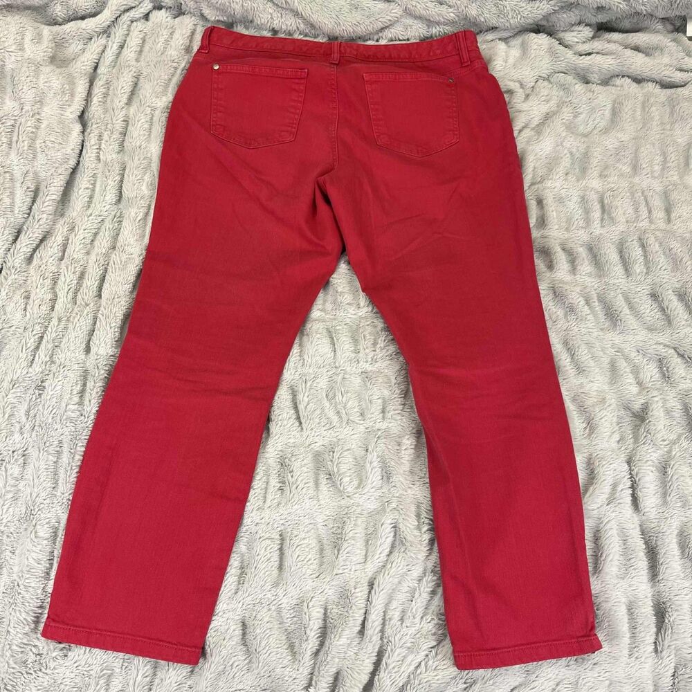 Tommy Hilfiger Jeans Womens 14 Skinny Ankle Crop Pink Mid Rise Stretch Denim